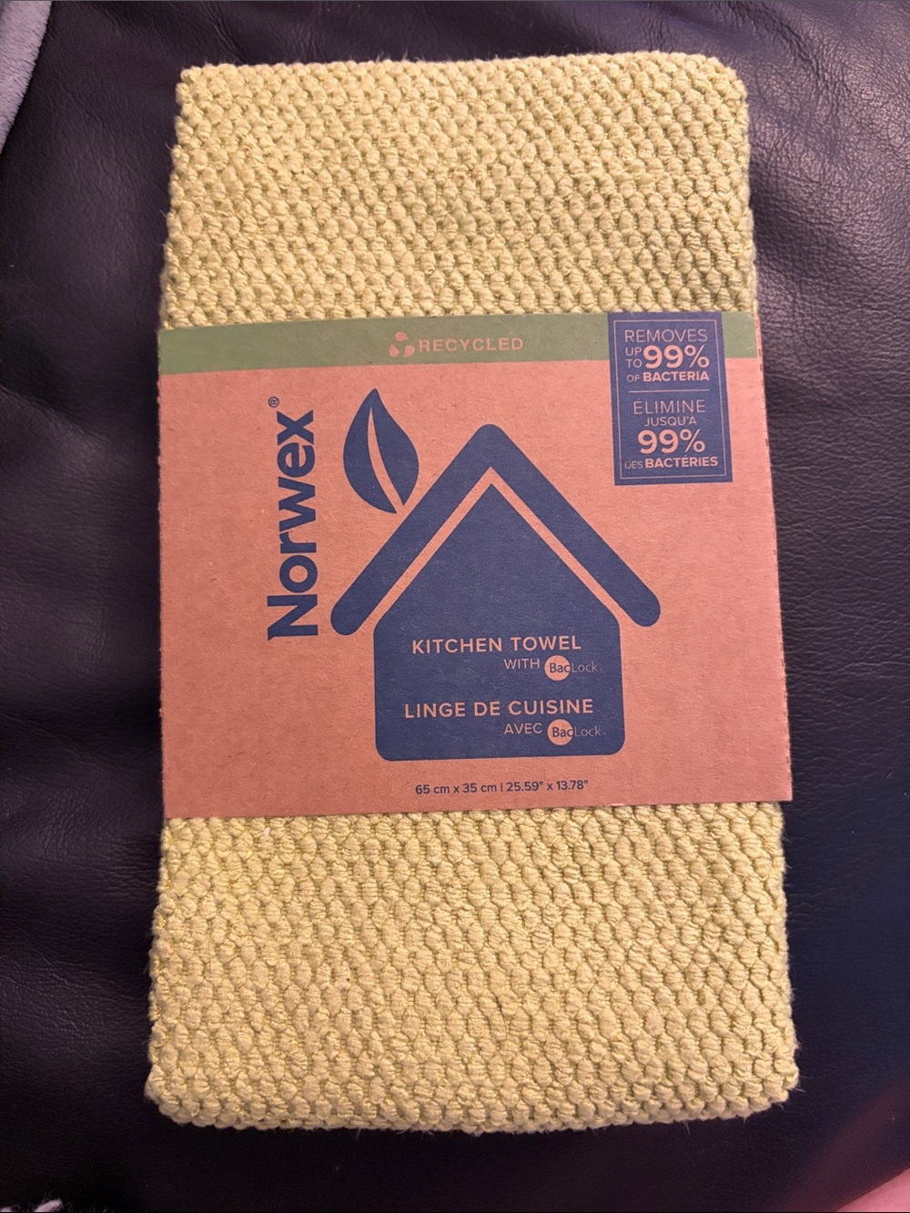 Norwex lime green Kitchen Towel - Textured Weave